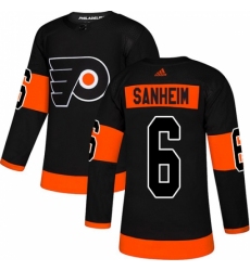 Men's Adidas Philadelphia Flyers #6 Travis Sanheim Premier Black Alternate NHL Jersey
