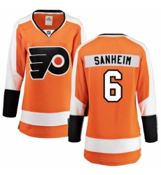 Women's Philadelphia Flyers #6 Travis Sanheim Fanatics Branded Orange Home Breakaway NHL Jersey