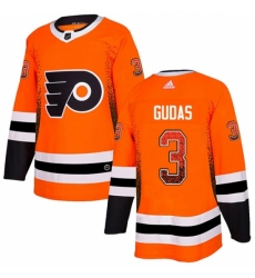 Men's Adidas Philadelphia Flyers #3 Radko Gudas Authentic Orange Drift Fashion NHL Jersey