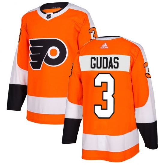 Men's Adidas Philadelphia Flyers #3 Radko Gudas Authentic Orange Home NHL Jersey Men's Adidas Philadelphia Flyers #3 Radko Gudas Authentic Orange Home NHL Jersey