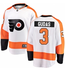 Men's Philadelphia Flyers #3 Radko Gudas Fanatics Branded White Away Breakaway NHL Jersey
