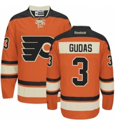 Men's Reebok Philadelphia Flyers #3 Radko Gudas Premier Orange New Third NHL Jersey