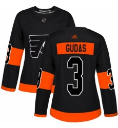 Women's Adidas Philadelphia Flyers #3 Radko Gudas Premier Black Alternate NHL Jersey