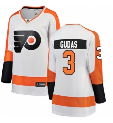 Women's Philadelphia Flyers #3 Radko Gudas Fanatics Branded White Away Breakaway NHL Jersey