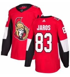 Men's Adidas Ottawa Senators #83 Christian Jaros Authentic Red Home NHL Jersey