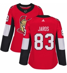 Women's Adidas Ottawa Senators #83 Christian Jaros Premier Red Home NHL Jersey