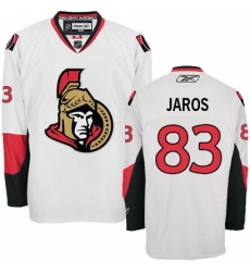 Youth Reebok Ottawa Senators #83 Christian Jaros Authentic White Away NHL Jersey