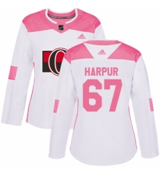 Women's Adidas Ottawa Senators #67 Ben Harpur Authentic White/Pink Fashion NHL Jersey Women's Adidas Ottawa Senators #67 Ben Harpur Authentic White/Pink Fashion NHL Jersey