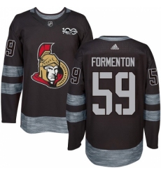 Men's Adidas Ottawa Senators #59 Alex Formenton Authentic Black 1917-2017 100th Anniversary NHL Jersey Men's Adidas Ottawa Senators #59 Alex Formenton Authentic Black 1917-2017 100th Anniversary NHL Jersey