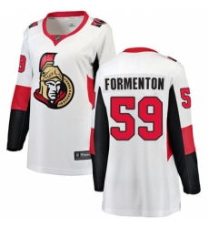 Women's Ottawa Senators #59 Alex Formenton Fanatics Branded White Away Breakaway NHL Jersey Women's Ottawa Senators #59 Alex Formenton Fanatics Branded White Away Breakaway NHL Jersey