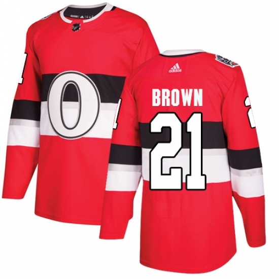 Men's Adidas Ottawa Senators #21 Logan Brown Authentic Red 2017 100 Classic NHL Jersey Men's Adidas Ottawa Senators #21 Logan Brown Authentic Red 2017 100 Classic NHL Jersey