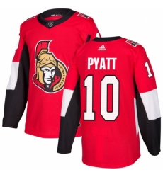 Men's Adidas Ottawa Senators #10 Tom Pyatt Premier Red Home NHL Jersey