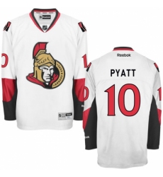 Men's Reebok Ottawa Senators #10 Tom Pyatt Authentic White Away NHL Jersey