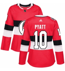 Women's Adidas Ottawa Senators #10 Tom Pyatt Authentic Red 2017 100 Classic NHL Jersey