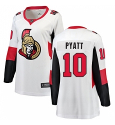 Women's Ottawa Senators #10 Tom Pyatt Fanatics Branded White Away Breakaway NHL Jersey