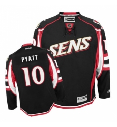 Women's Reebok Ottawa Senators #10 Tom Pyatt Authentic Black Third NHL Jersey