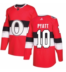 Youth Adidas Ottawa Senators #10 Tom Pyatt Authentic Red 2017 100 Classic NHL Jersey