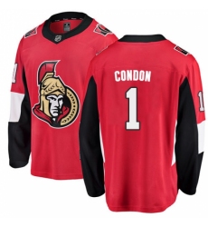 Men's Ottawa Senators #1 Mike Condon Fanatics Branded Red Home Breakaway NHL Jersey