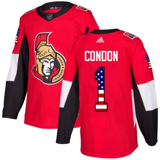 Youth Adidas Ottawa Senators #1 Mike Condon Authentic Red USA Flag Fashion NHL Jersey Youth Adidas Ottawa Senators #1 Mike Condon Authentic Red USA Flag Fashion NHL Jersey