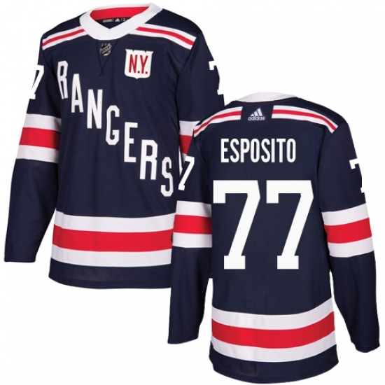 Men's Adidas New York Rangers #77 Phil Esposito Authentic Navy Blue 2018 Winter Classic NHL Jersey Men's Adidas New York Rangers #77 Phil Esposito Authentic Navy Blue 2018 Winter Classic NHL Jersey