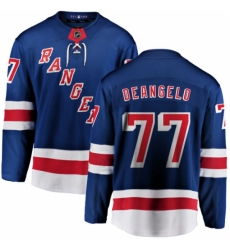Men's New York Rangers #77 Anthony DeAngelo Fanatics Branded Royal Blue Home Breakaway NHL Jersey