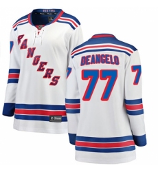 Women's New York Rangers #77 Anthony DeAngelo Fanatics Branded White Away Breakaway NHL Jersey