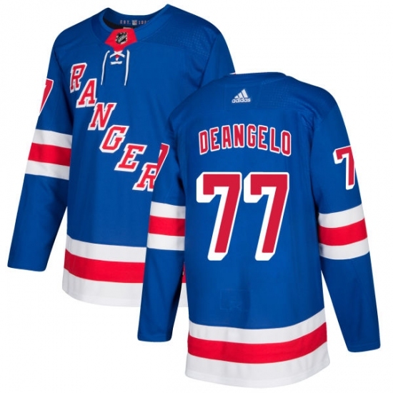 Youth Adidas New York Rangers #77 Anthony DeAngelo Authentic Royal Blue Home NHL Jersey Youth Adidas New York Rangers #77 Anthony DeAngelo Authentic Royal Blue Home NHL Jersey