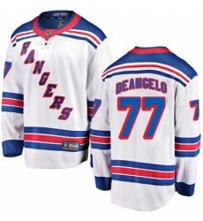 Youth New York Rangers #77 Anthony DeAngelo Fanatics Branded White Away Breakaway NHL Jersey