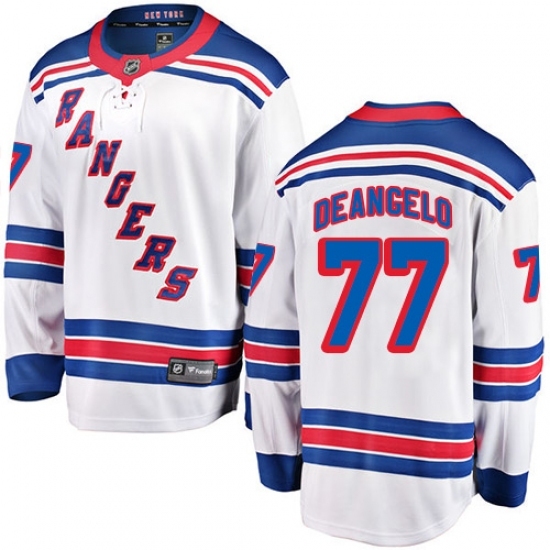 Youth New York Rangers #77 Anthony DeAngelo Fanatics Branded White Away Breakaway NHL Jersey Youth New York Rangers #77 Anthony DeAngelo Fanatics Branded White Away Breakaway NHL Jersey