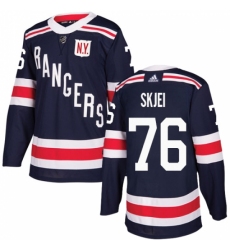 Men's Adidas New York Rangers #76 Brady Skjei Authentic Navy Blue 2018 Winter Classic NHL Jersey