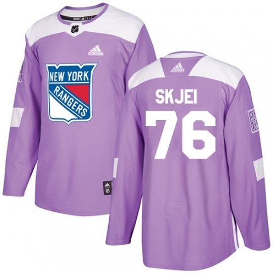 Men's Adidas New York Rangers #76 Brady Skjei Authentic Purple Fights Cancer Practice NHL Jersey Men's Adidas New York Rangers #76 Brady Skjei Authentic Purple Fights Cancer Practice NHL Jersey