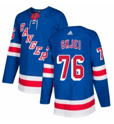 Men's Adidas New York Rangers #76 Brady Skjei Authentic Royal Blue Home NHL Jersey