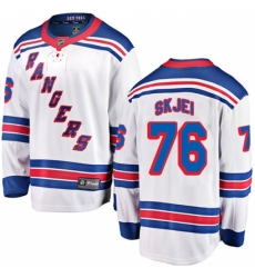 Men's New York Rangers #76 Brady Skjei Fanatics Branded White Away Breakaway NHL Jersey