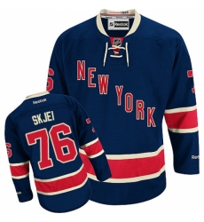 Men's Reebok New York Rangers #76 Brady Skjei Authentic Navy Blue Third NHL Jersey