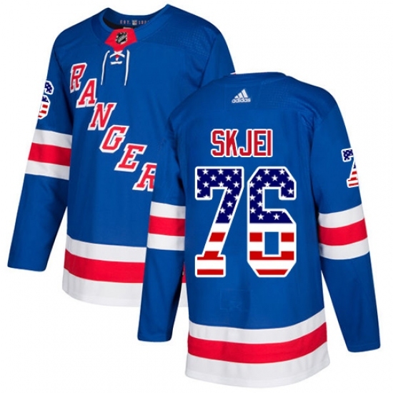 Youth Adidas New York Rangers #76 Brady Skjei Authentic Royal Blue USA Flag Fashion NHL Jersey Youth Adidas New York Rangers #76 Brady Skjei Authentic Royal Blue USA Flag Fashion NHL Jersey