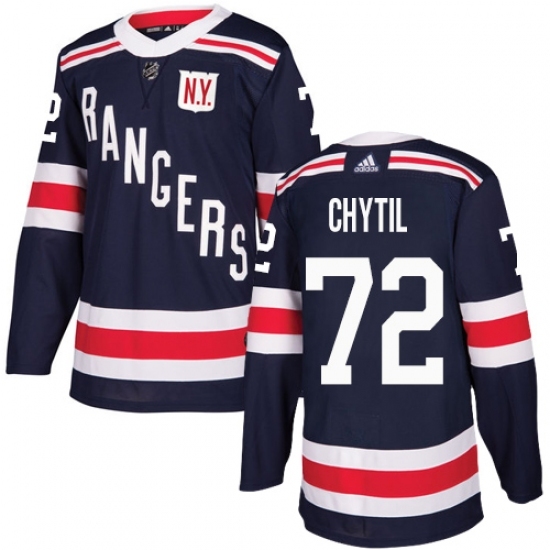 Men's Adidas New York Rangers #72 Filip Chytil Authentic Navy Blue 2018 Winter Classic NHL Jersey Men's Adidas New York Rangers #72 Filip Chytil Authentic Navy Blue 2018 Winter Classic NHL Jersey