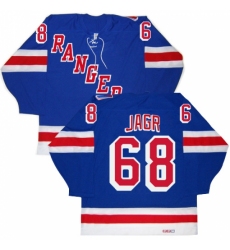 Men's CCM New York Rangers #68 Jaromir Jagr Premier Royal Blue New Throwback NHL Jersey