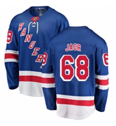 Men's New York Rangers #68 Jaromir Jagr Fanatics Branded Royal Blue Home Breakaway NHL Jersey