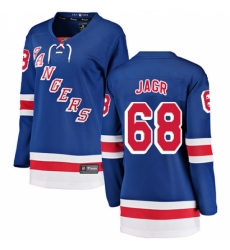 Women's New York Rangers #68 Jaromir Jagr Fanatics Branded Royal Blue Home Breakaway NHL Jersey