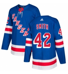 Men's Adidas New York Rangers #42 Brendan Smith Authentic Royal Blue Home NHL Jersey Men's Adidas New York Rangers #42 Brendan Smith Authentic Royal Blue Home NHL Jersey