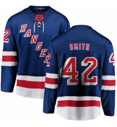 Men's New York Rangers #42 Brendan Smith Fanatics Branded Royal Blue Home Breakaway NHL Jersey