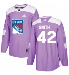 Youth Adidas New York Rangers #42 Brendan Smith Authentic Purple Fights Cancer Practice NHL Jersey Youth Adidas New York Rangers #42 Brendan Smith Authentic Purple Fights Cancer Practice NHL Jersey