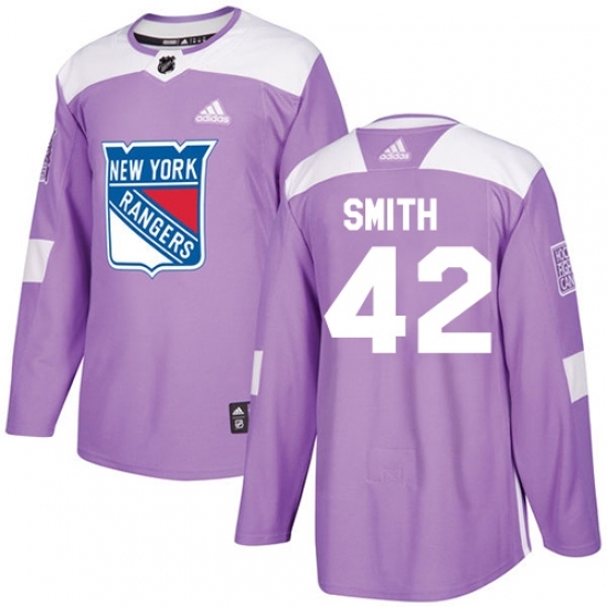 Youth Adidas New York Rangers #42 Brendan Smith Authentic Purple Fights Cancer Practice NHL Jersey Youth Adidas New York Rangers #42 Brendan Smith Authentic Purple Fights Cancer Practice NHL Jersey