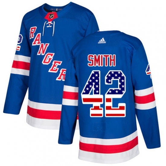 Youth Adidas New York Rangers #42 Brendan Smith Authentic Royal Blue USA Flag Fashion NHL Jersey Youth Adidas New York Rangers #42 Brendan Smith Authentic Royal Blue USA Flag Fashion NHL Jersey