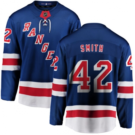 Youth New York Rangers #42 Brendan Smith Fanatics Branded Royal Blue Home Breakaway NHL Jersey Youth New York Rangers #42 Brendan Smith Fanatics Branded Royal Blue Home Breakaway NHL Jersey
