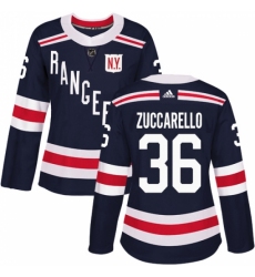 Women's Adidas New York Rangers #36 Mats Zuccarello Authentic Navy Blue 2018 Winter Classic NHL Jersey