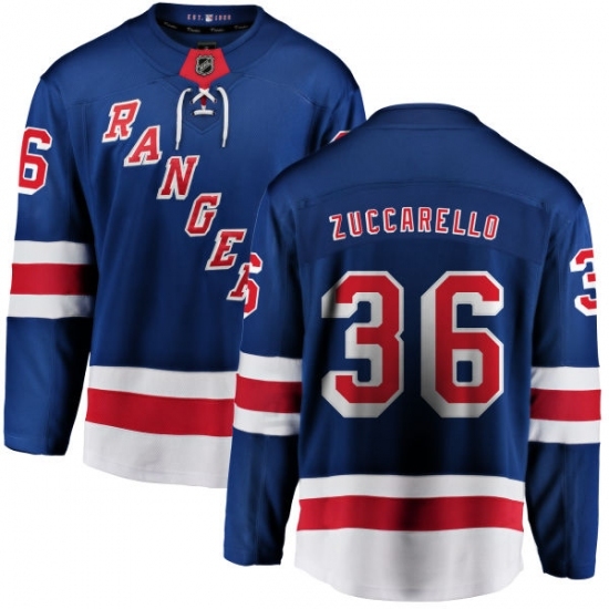 Youth New York Rangers #36 Mats Zuccarello Fanatics Branded Royal Blue Home Breakaway NHL Jersey Youth New York Rangers #36 Mats Zuccarello Fanatics Branded Royal Blue Home Breakaway NHL Jersey
