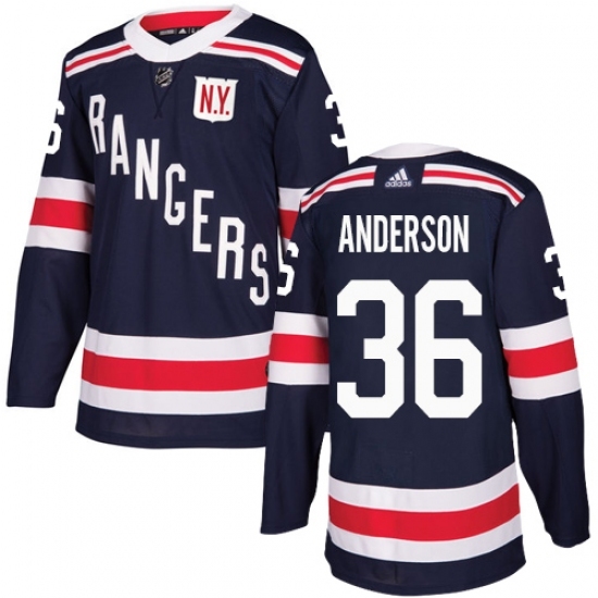 Men's Adidas New York Rangers #36 Glenn Anderson Authentic Navy Blue 2018 Winter Classic NHL Jersey Men's Adidas New York Rangers #36 Glenn Anderson Authentic Navy Blue 2018 Winter Classic NHL Jersey