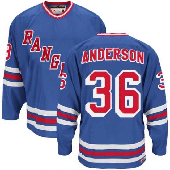 Men's CCM New York Rangers #36 Glenn Anderson Authentic Royal Blue Heroes of Hockey Alumni Throwback NHL Jersey Men's CCM New York Rangers #36 Glenn Anderson Authentic Royal Blue Heroes of Hockey Alumni Throwback NHL Jersey