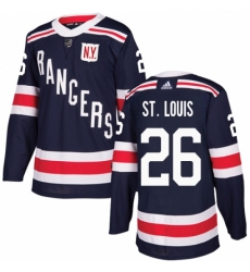 Men's Adidas New York Rangers #26 Martin St. Louis Authentic Navy Blue 2018 Winter Classic NHL Jersey